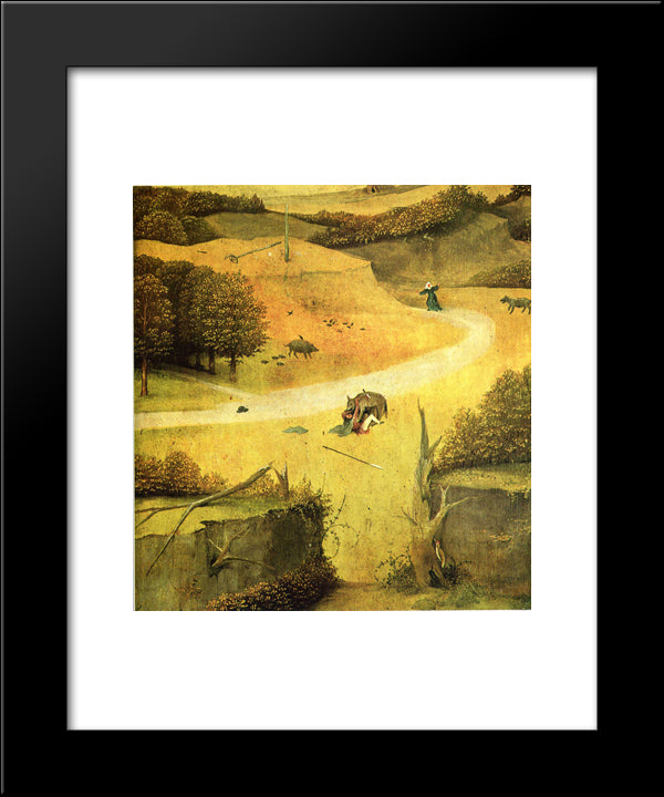 The Adoration Of The Magi (Detail) 20x24 Black Modern Wood Framed Art Print Poster by Bosch, Hieronymus