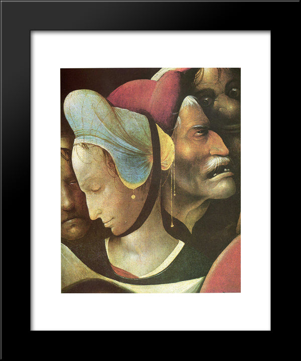 The Carrying Of The Cross, Christ And St. Veronica 20x24 Black Modern Wood Framed Art Print Poster by Bosch, Hieronymus