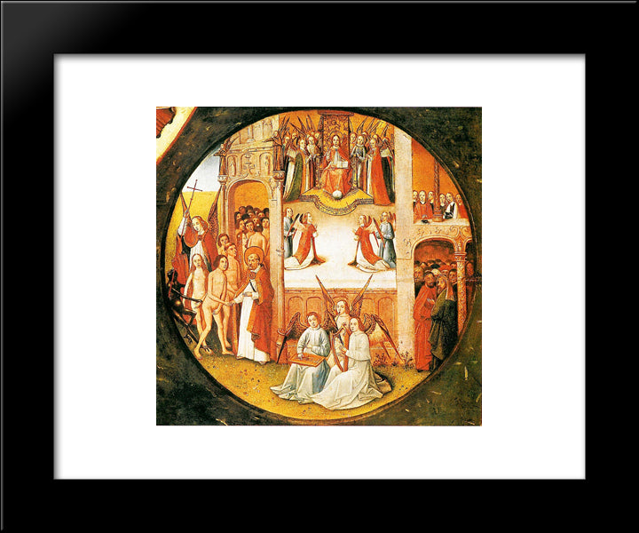 The Seven Deadly Sins And The Four Last Things (Detail) 20x24 Black Modern Wood Framed Art Print Poster by Bosch, Hieronymus