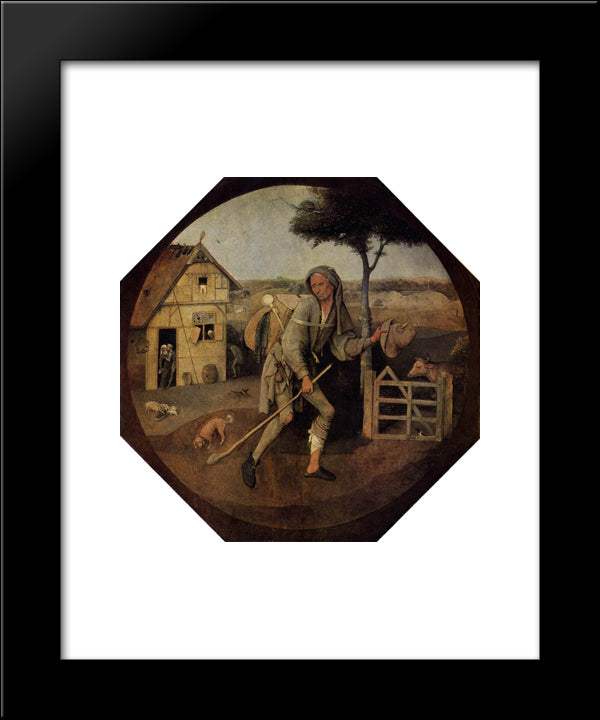 The Vagabond (The Prodigal Son) 20x24 Black Modern Wood Framed Art Print Poster by Bosch, Hieronymus