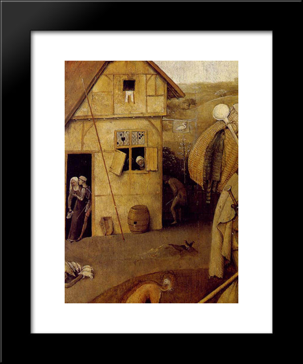 The Wayfarer 20x24 Black Modern Wood Framed Art Print Poster by Bosch, Hieronymus