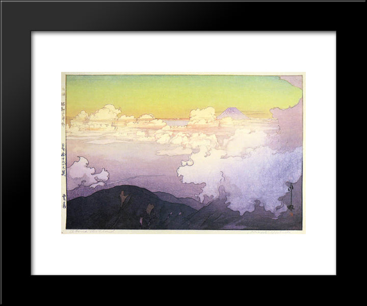 Above The Clouds 20x24 Black Modern Wood Framed Art Print Poster by Yoshida, Hiroshi