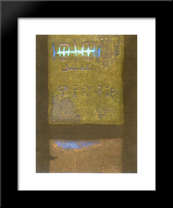 Ancient Writing 20x24 Black Modern Wood Framed Art Print Poster by Tajima, Hiroyuki