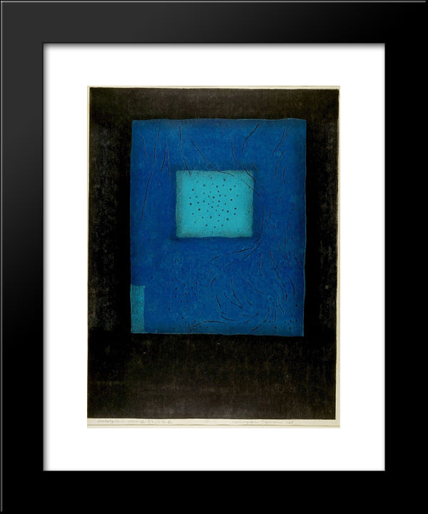 Nostalgia In Blue 20x24 Black Modern Wood Framed Art Print Poster by Tajima, Hiroyuki