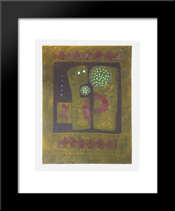Pierrot And His Son 20x24 Black Modern Wood Framed Art Print Poster by Tajima, Hiroyuki