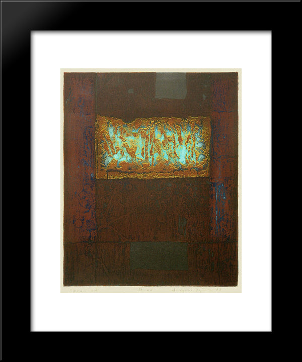 Square 20x24 Black Modern Wood Framed Art Print Poster by Tajima, Hiroyuki