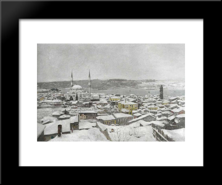 Karda Uskudar 20x24 Black Modern Wood Framed Art Print Poster by Ali Riza, Hoca