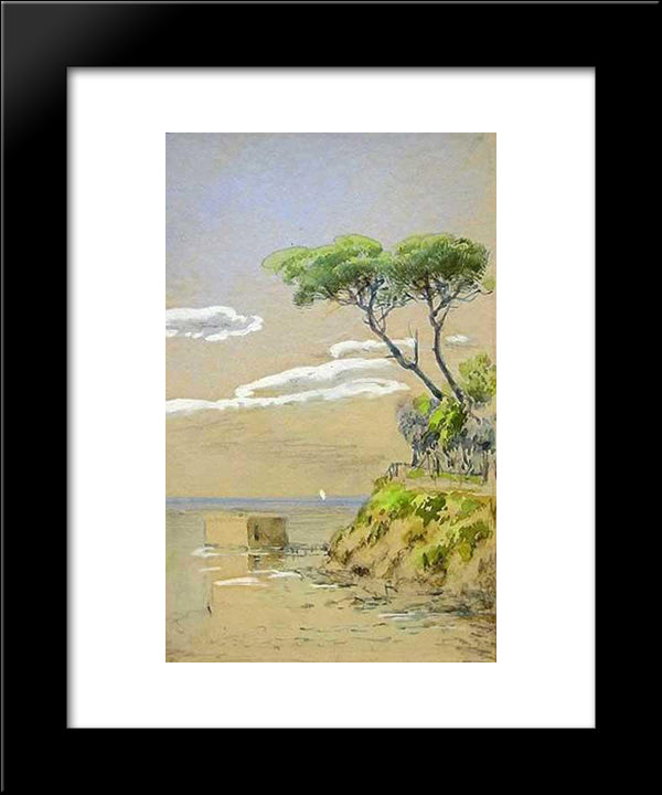 Suluboya 20x24 Black Modern Wood Framed Art Print Poster by Ali Riza, Hoca