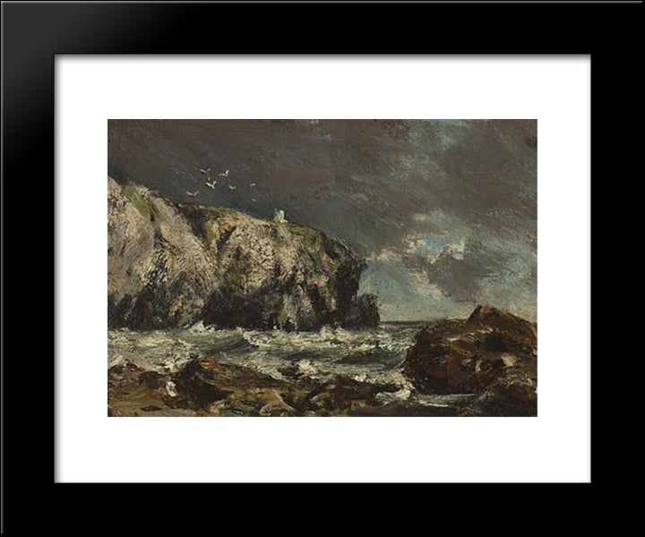 The Cliff Light, Cape Breton 20x24 Black Modern Wood Framed Art Print Poster by Watson, Homer