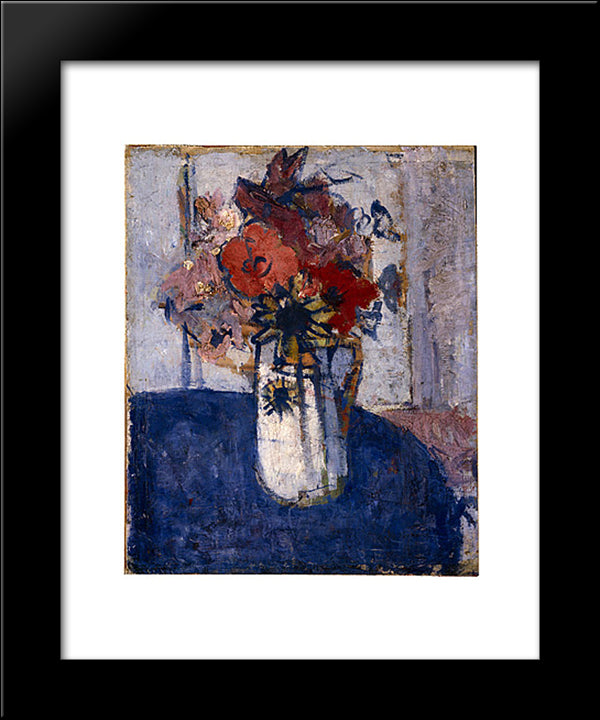Flower Piece 20x24 Black Modern Wood Framed Art Print Poster by Trenerry, Horace