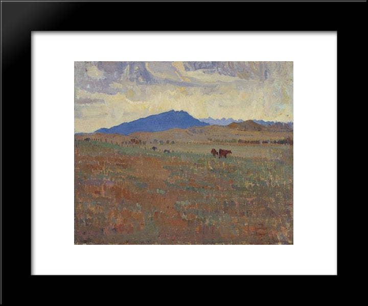 Hawker, Flinders Ranges 20x24 Black Modern Wood Framed Art Print Poster by Trenerry, Horace