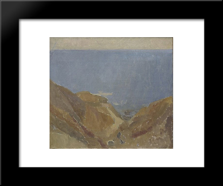 Seascape 20x24 Black Modern Wood Framed Art Print Poster by Trenerry, Horace