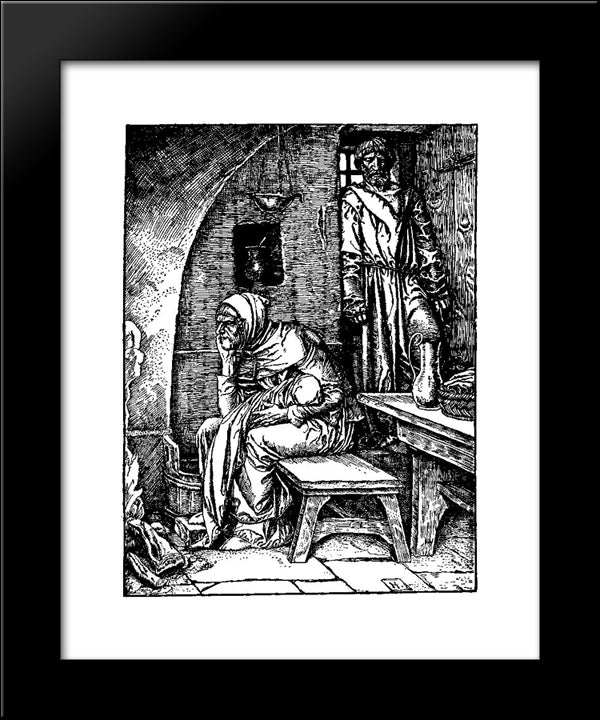 Otto Of The Silver Hand 7 20x24 Black Modern Wood Framed Art Print Poster by Pyle, Howard