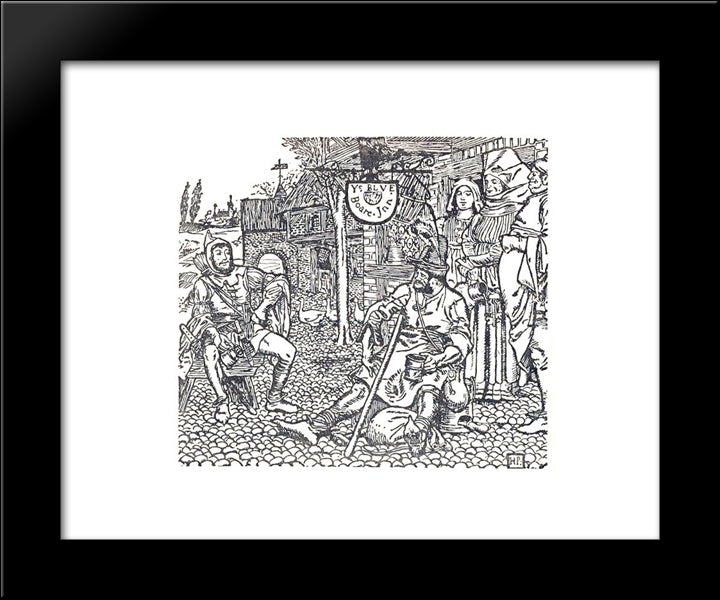 The Merry Adventures Of Robin Hood 7 20x24 Black Modern Wood Framed Art Print Poster by Pyle, Howard