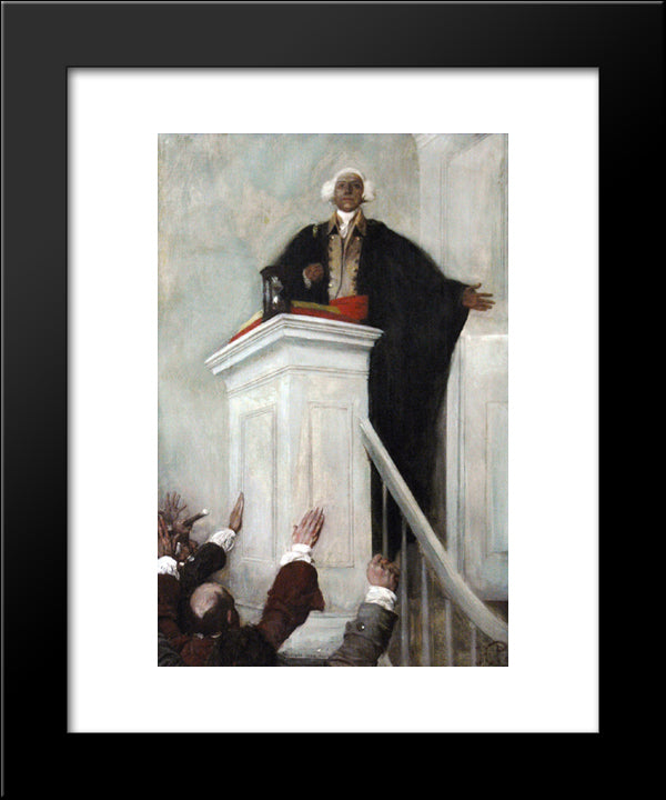 There Is A Time To Fight, And That Time Has Now Come 20x24 Black Modern Wood Framed Art Print Poster by Pyle, Howard