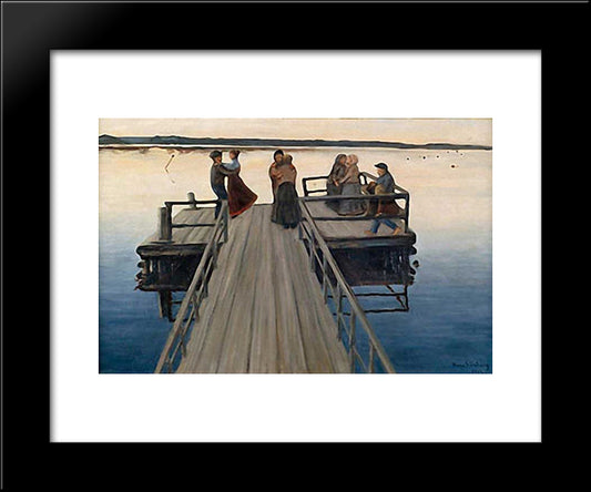 Winger Dance 20x24 Black Modern Wood Framed Art Print Poster by Simberg, Hugo