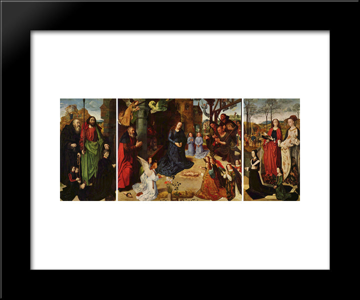 Portinari Triptych 20x24 Black Modern Wood Framed Art Print Poster by van der Goes, Hugo