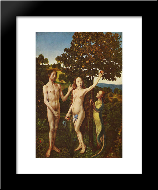 The Fall 20x24 Black Modern Wood Framed Art Print Poster by van der Goes, Hugo