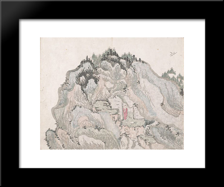 Untitled (A Cave Halfway Up The Mountain) 20x24 Black Modern Wood Framed Art Print Poster by no Taiga, Ike