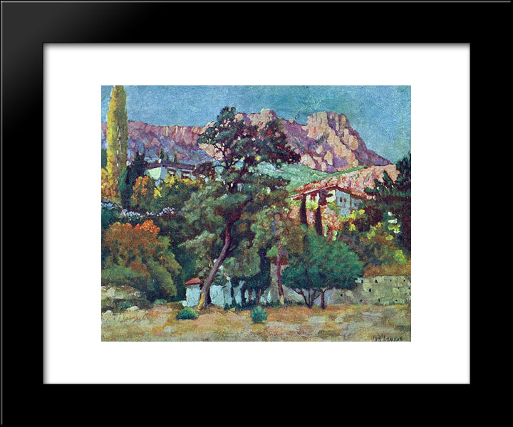 Alupka. Resort Park 20x24 Black Modern Wood Framed Art Print Poster by Mashkov, Ilya