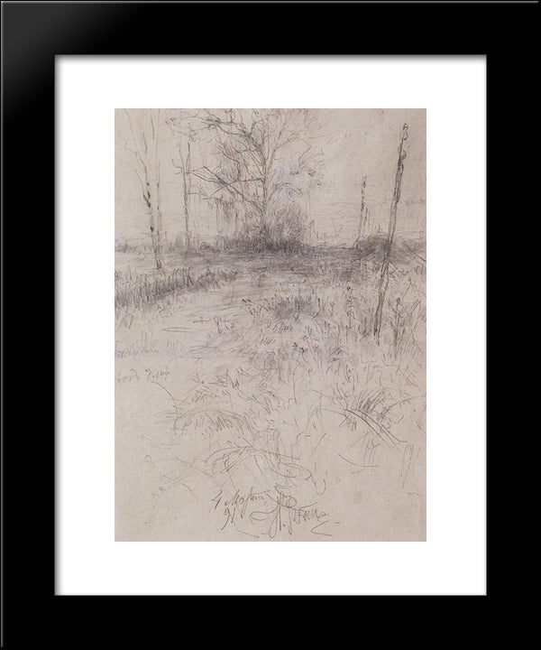 Landscape 20x24 Black Modern Wood Framed Art Print Poster by Repin, Ilya