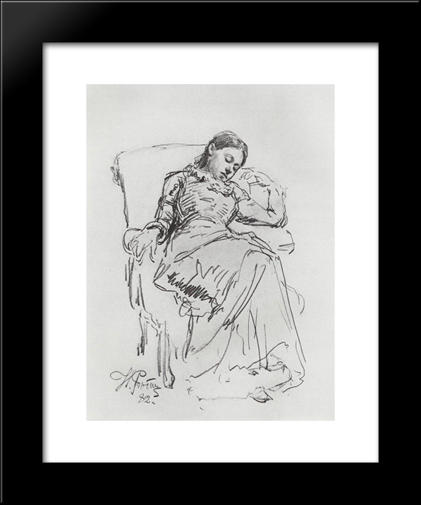Leisure 20x24 Black Modern Wood Framed Art Print Poster by Repin, Ilya