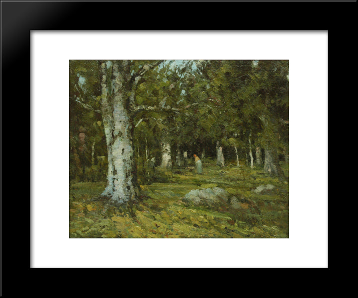 In The Forest 20x24 Black Modern Wood Framed Art Print Poster by Andreescu, Ion