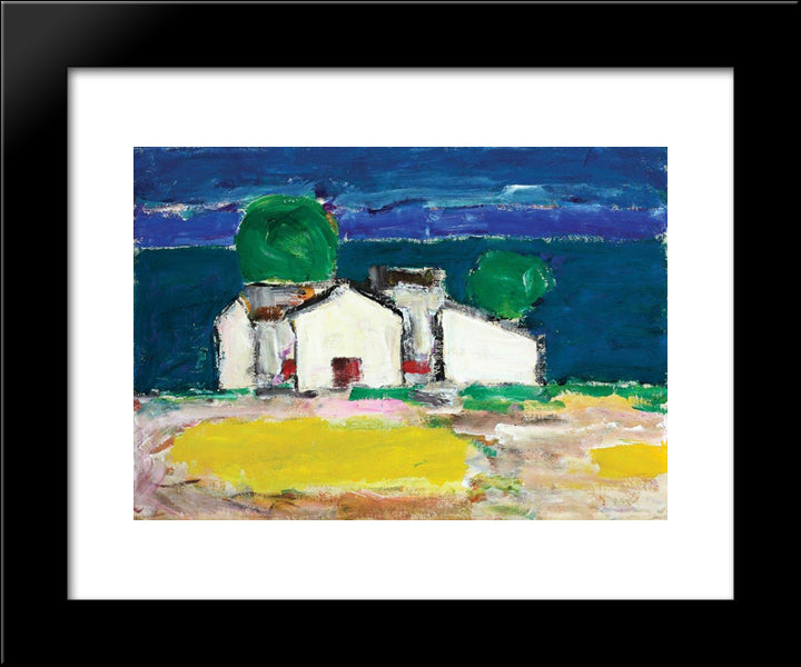 Case La Mare 20x24 Black Modern Wood Framed Art Print Poster by Pacea, Ion