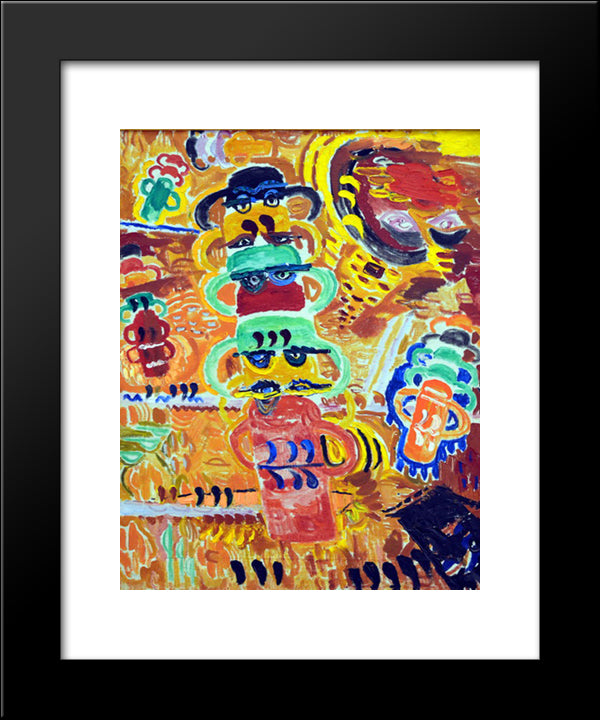 Heat 20x24 Black Modern Wood Framed Art Print Poster by Tuculescu, Ion