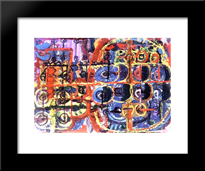 Multiple Lives 20x24 Black Modern Wood Framed Art Print Poster by Tuculescu, Ion