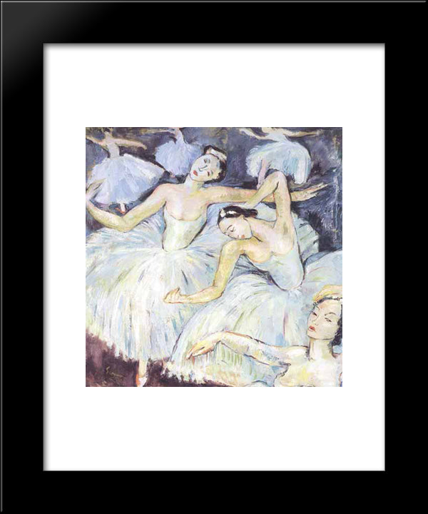 Ballet Dancers 20x24 Black Modern Wood Framed Art Print Poster by Stern, Irma