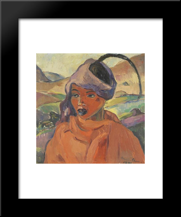 Young Xhosa Woman 20x24 Black Modern Wood Framed Art Print Poster by Stern, Irma