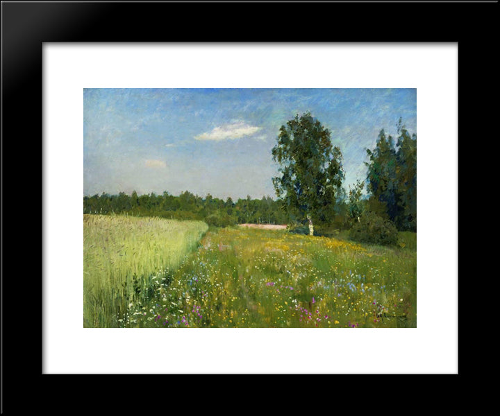 A Day In June 20x24 Black Modern Wood Framed Art Print Poster by Levitan, Isaac