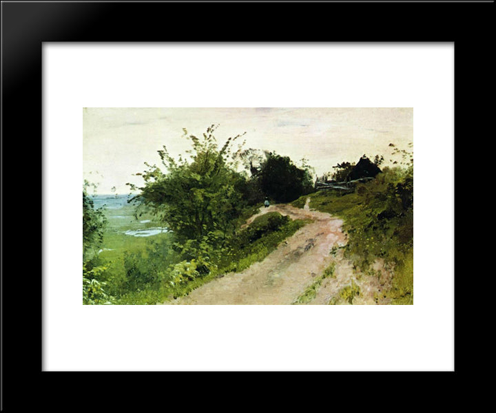 A Path 20x24 Black Modern Wood Framed Art Print Poster by Levitan, Isaac