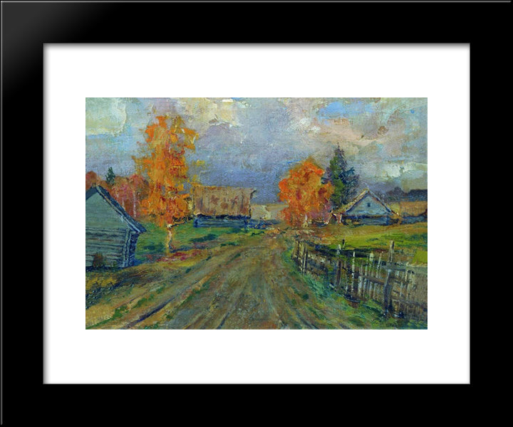 Autumn Landscape 20x24 Black Modern Wood Framed Art Print Poster by Levitan, Isaac