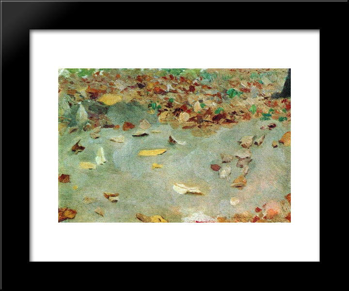 Autumn Leaves 20x24 Black Modern Wood Framed Art Print Poster by Levitan, Isaac