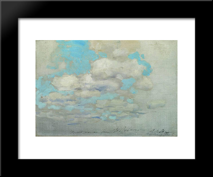 Clouds 20x24 Black Modern Wood Framed Art Print Poster by Levitan, Isaac