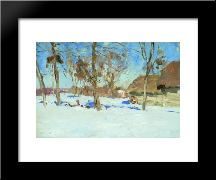 Early March 20x24 Black Modern Wood Framed Art Print Poster by Levitan, Isaac