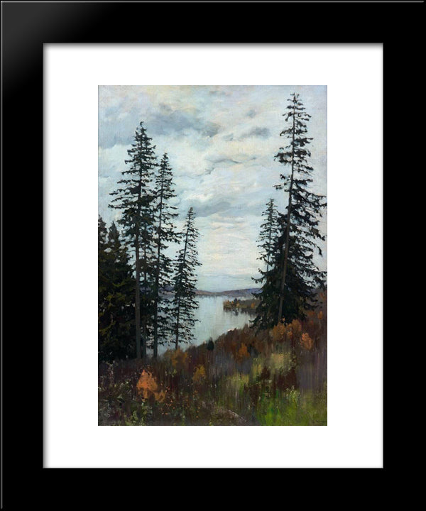 In The North 20x24 Black Modern Wood Framed Art Print Poster by Levitan, Isaac