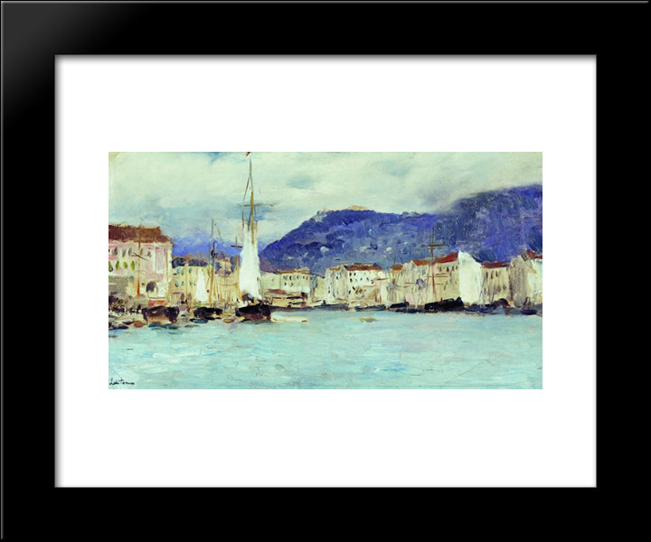 Italian Landscape 20x24 Black Modern Wood Framed Art Print Poster by Levitan, Isaac