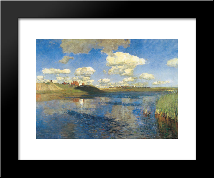 Lake. Rus. 20x24 Black Modern Wood Framed Art Print Poster by Levitan, Isaac