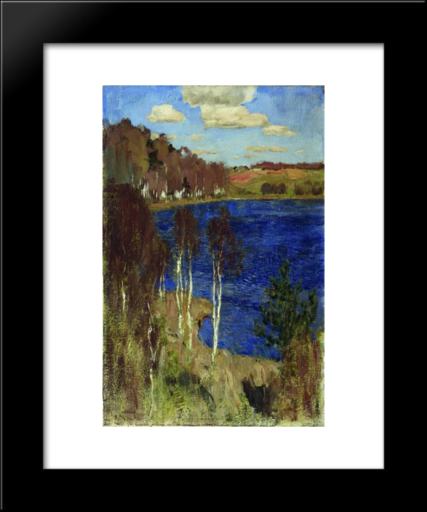 Lake. Spring. 20x24 Black Modern Wood Framed Art Print Poster by Levitan, Isaac