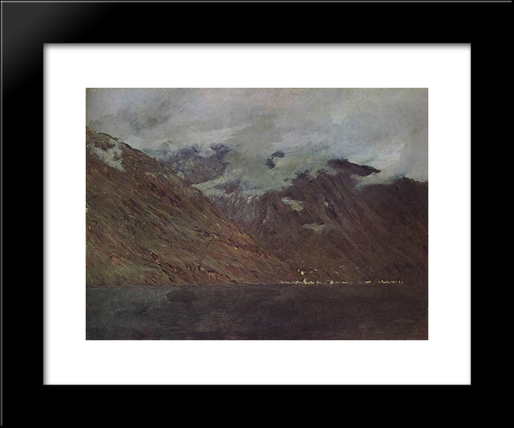 Lake Como 20x24 Black Modern Wood Framed Art Print Poster by Levitan, Isaac