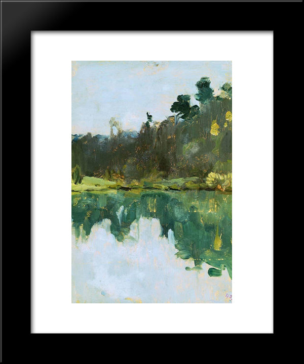 Lakeshore 20x24 Black Modern Wood Framed Art Print Poster by Levitan, Isaac