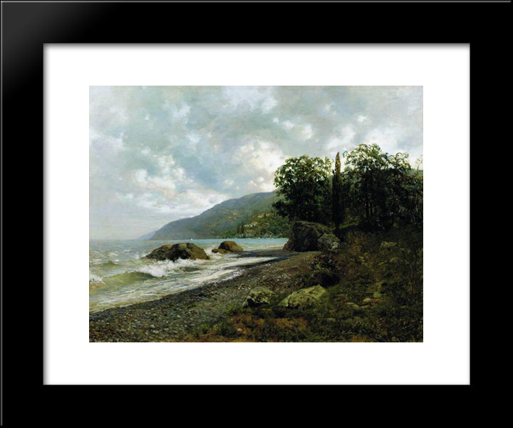 Landscape In Crimea 20x24 Black Modern Wood Framed Art Print Poster by Levitan, Isaac