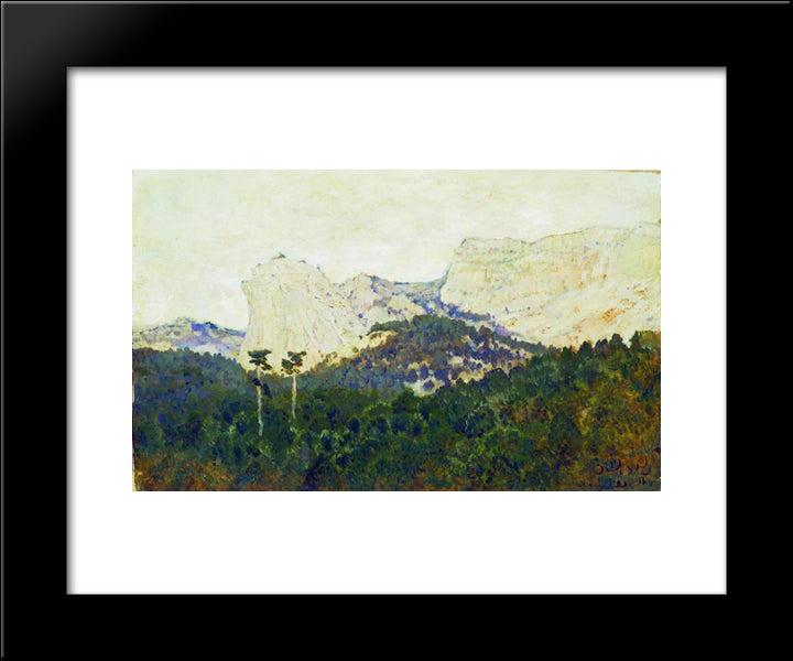 Mountains. Crimea. 20x24 Black Modern Wood Framed Art Print Poster by Levitan, Isaac