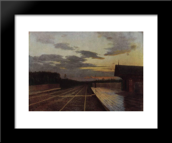 The Evening After The Rain 20x24 Black Modern Wood Framed Art Print Poster by Levitan, Isaac