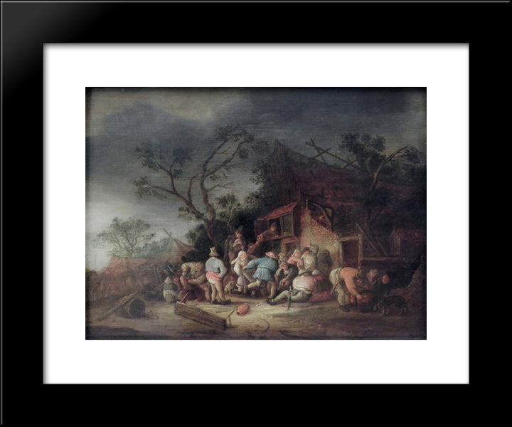 Tavern 20x24 Black Modern Wood Framed Art Print Poster by Ostade, Isaac van