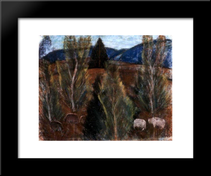 Bakony-Landscape 20x24 Black Modern Wood Framed Art Print Poster by Nagy, Istvan
