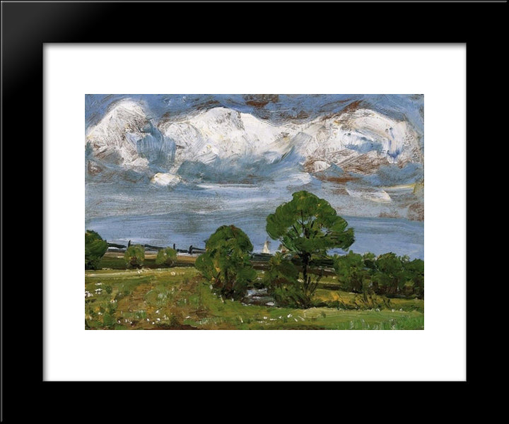 Landscape In Csik (Transylvania) 20x24 Black Modern Wood Framed Art Print Poster by Nagy, Istvan